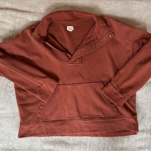 a new day Women’s Rust sweatshirt half zip